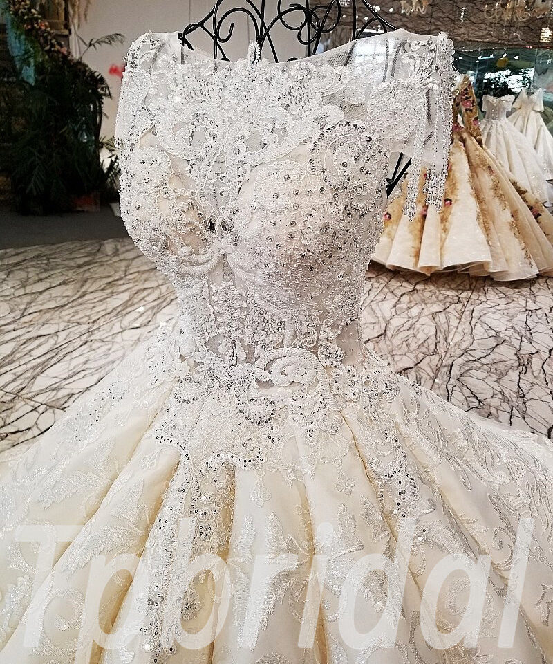 ball gown wedding dress lace 188-09