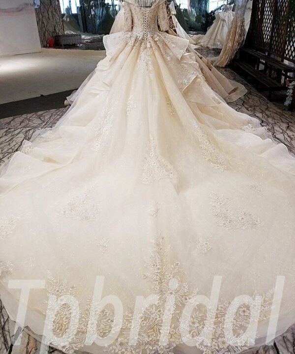 ball gown wedding dress off shoulder 181-04