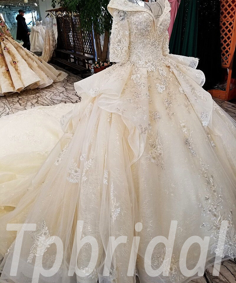 ball gown wedding dress off shoulder 181-05