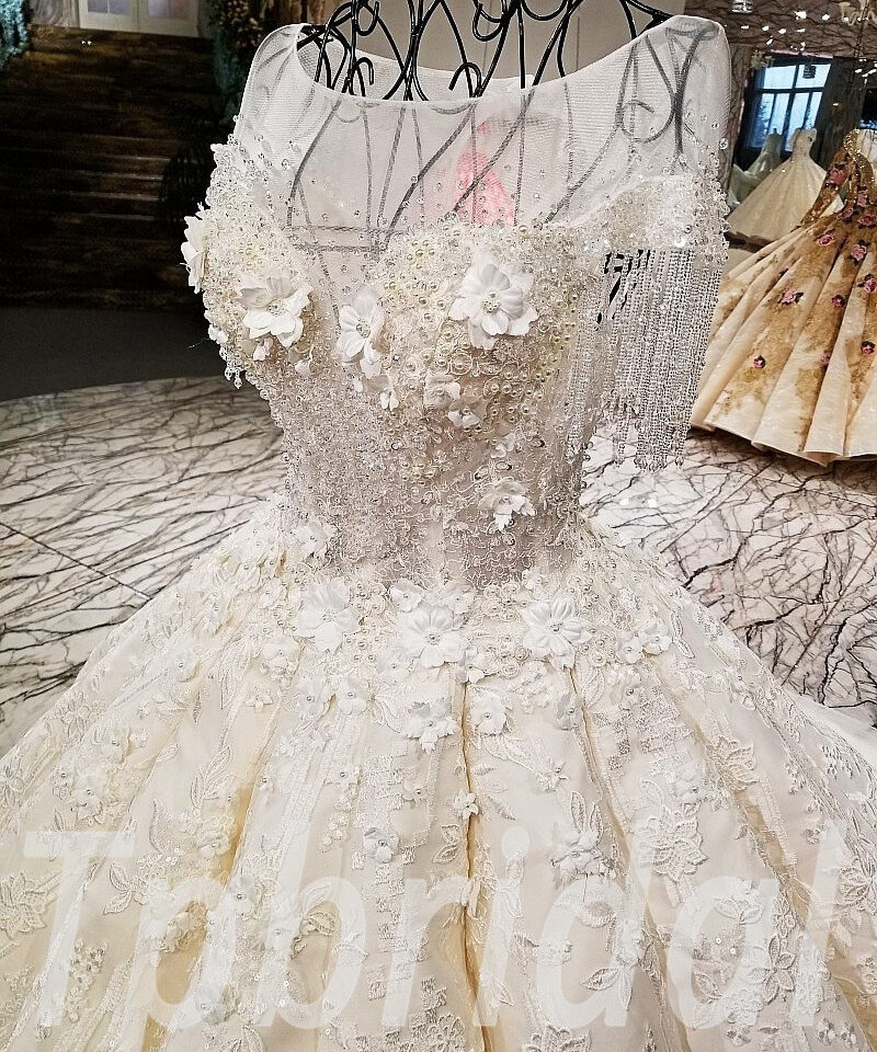 ball gown wedding dress train 189-02
