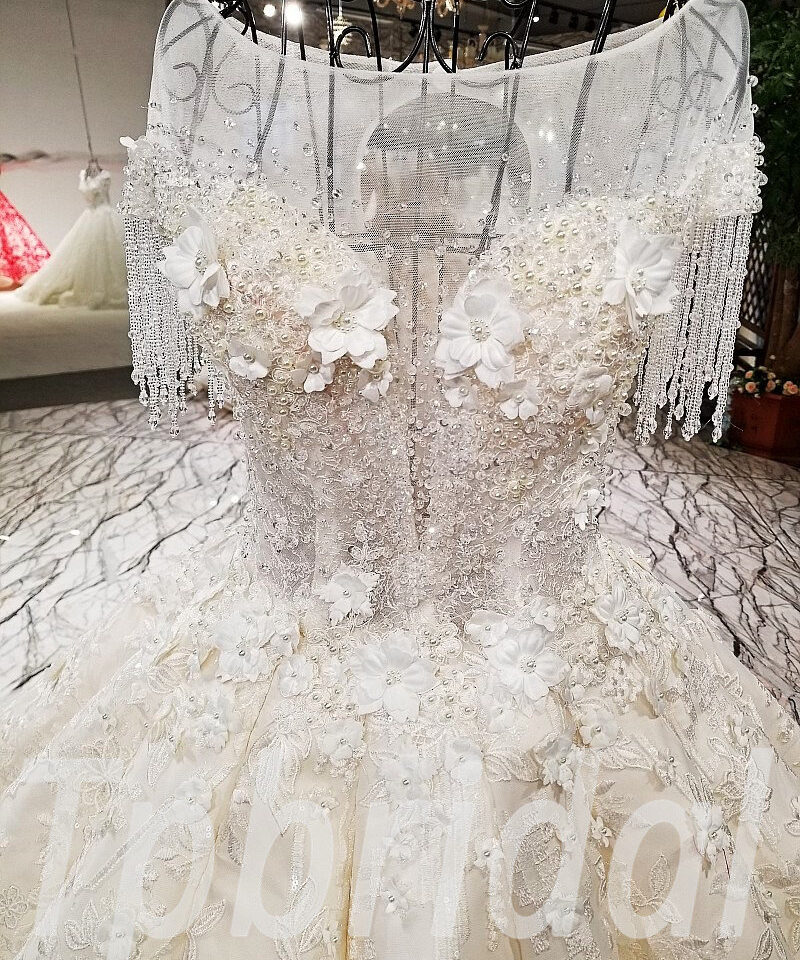 ball gown wedding dress train 189-06