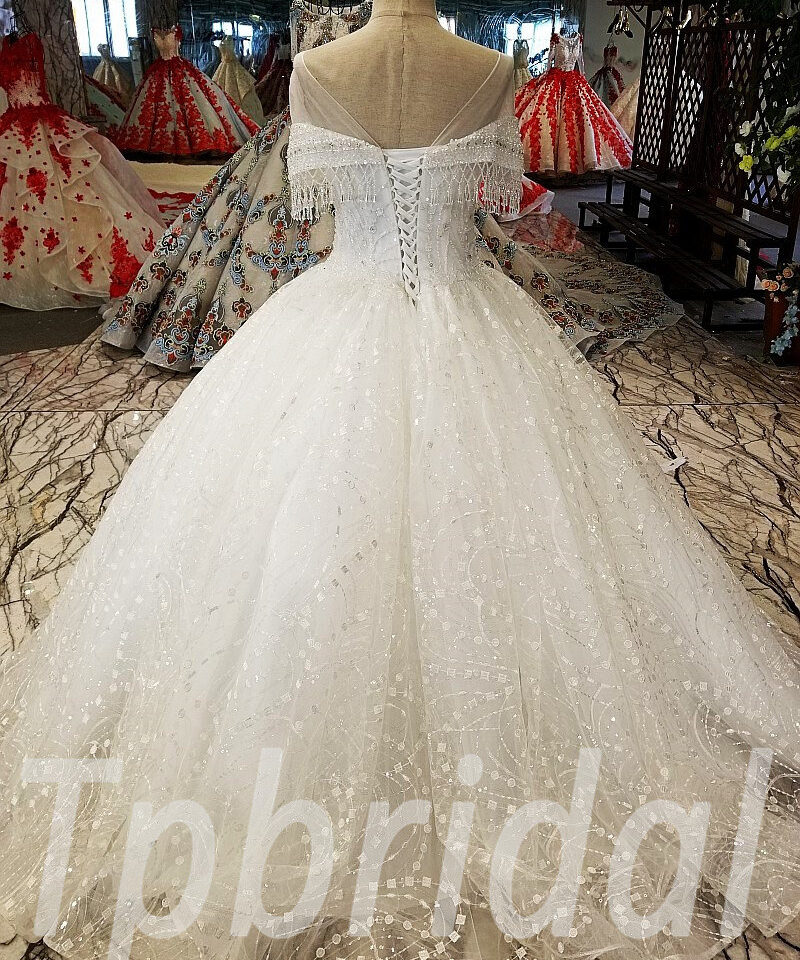 ball gown wedding dress with bling 195-02