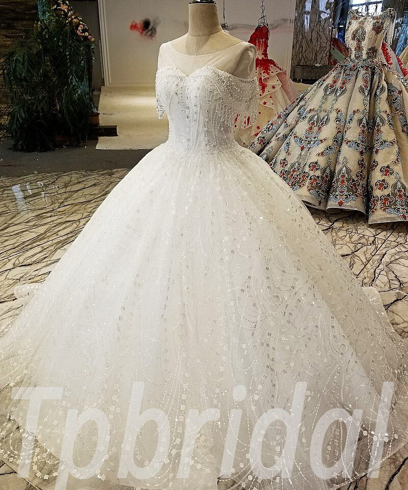 ball gown wedding dress with bling 195-04