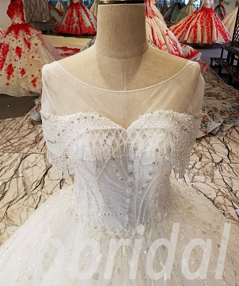 ball gown wedding dress with bling 195-05