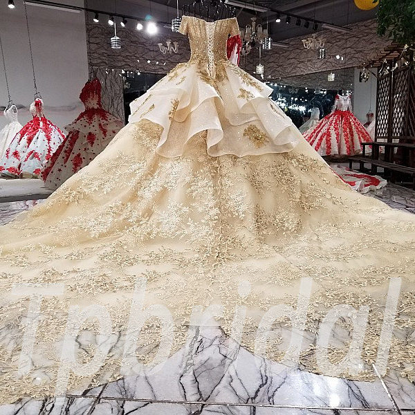 ball gown with long train