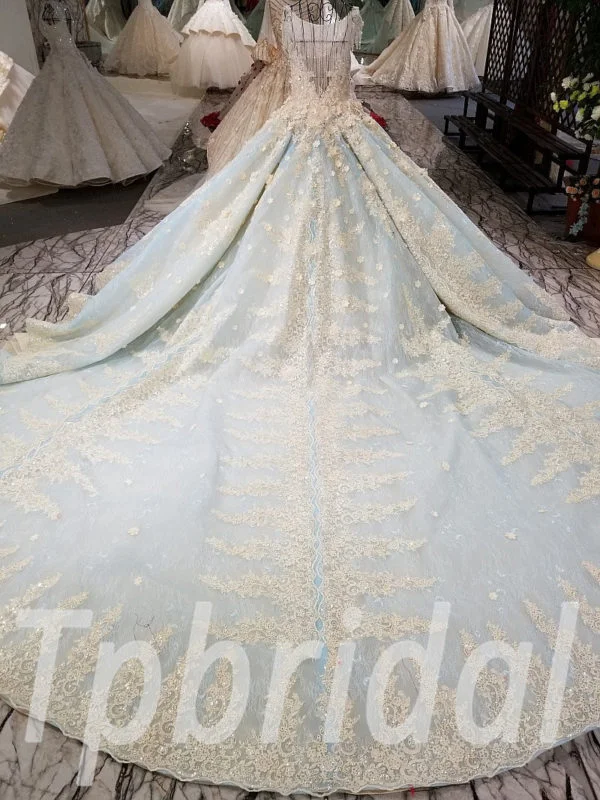 blue wedding dress 197-03