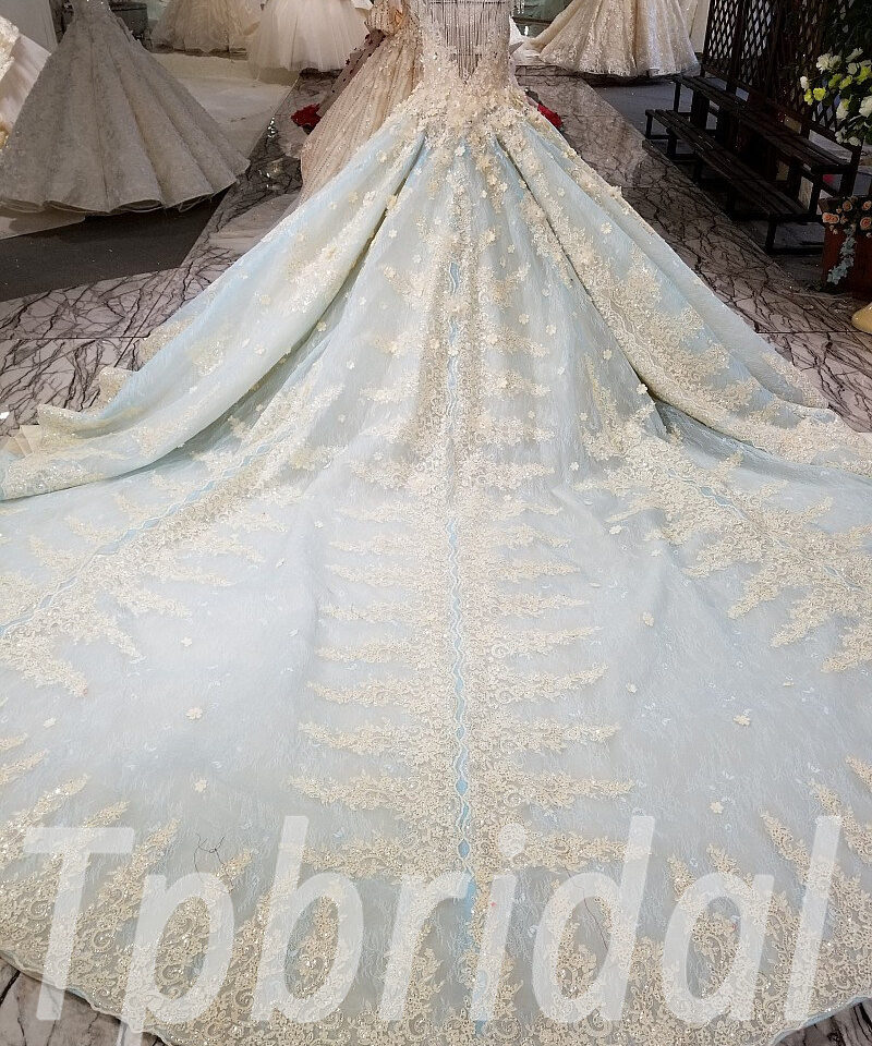 blue wedding dress 197-03