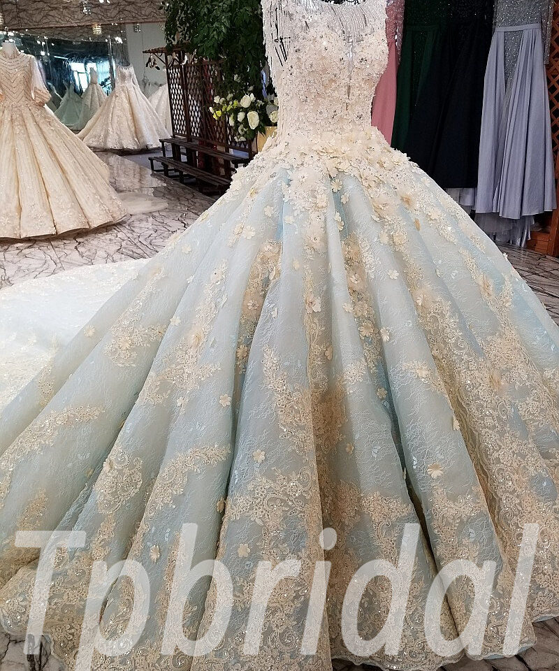 blue wedding dress 197-09