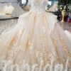champagne color wedding dress 198-03