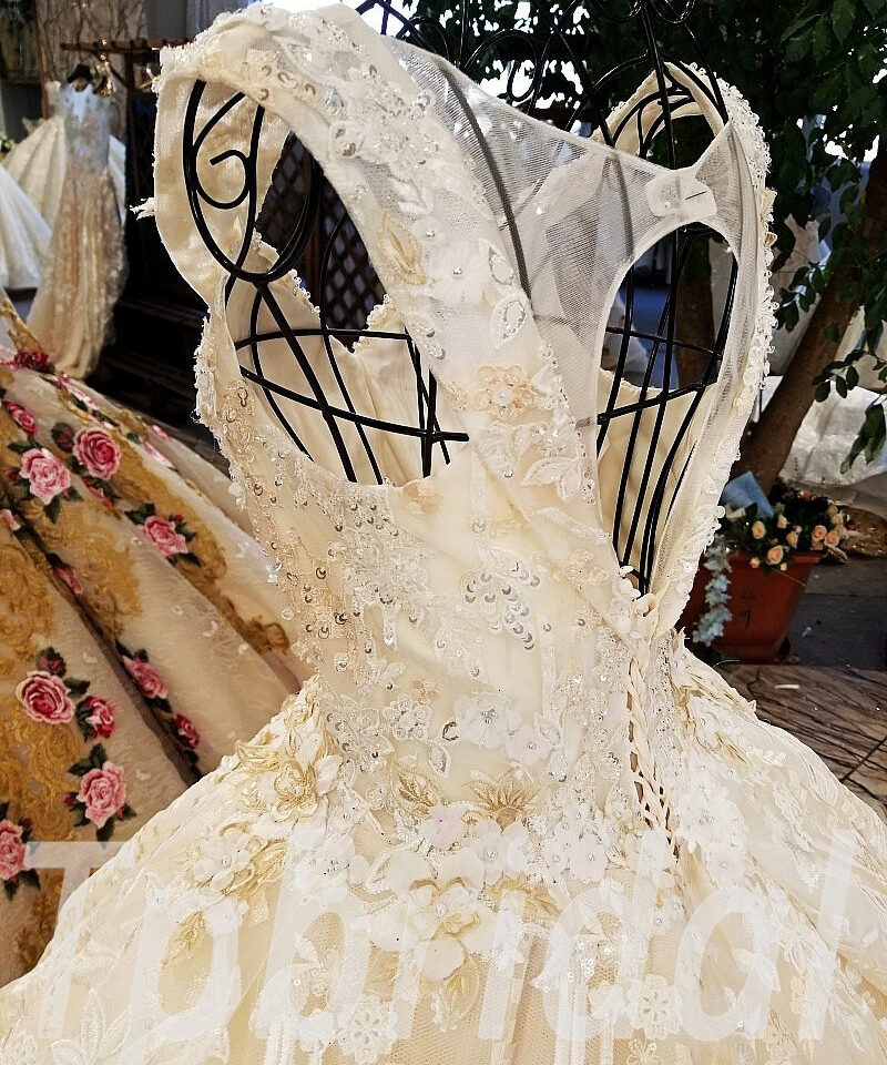 lace wedding dress champagne 180-09