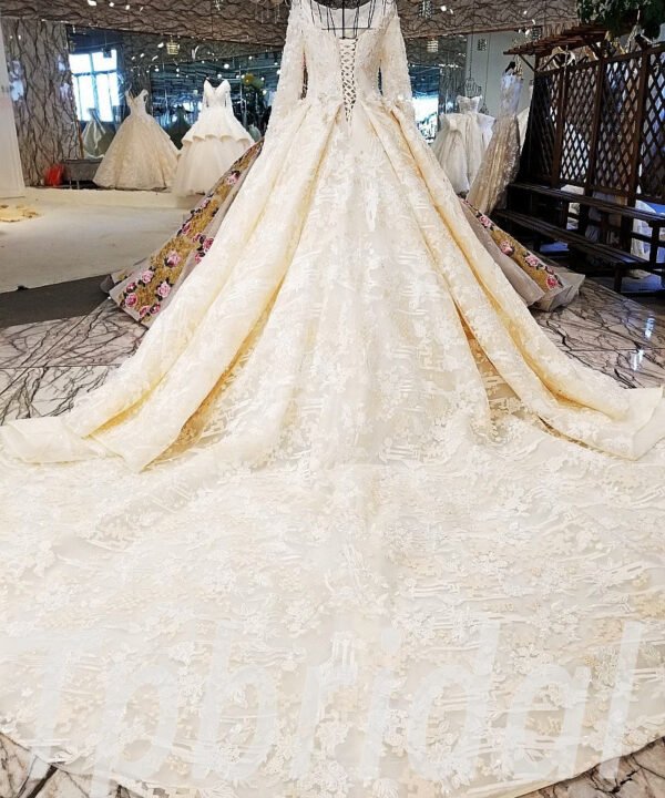 long sleeve wedding dress lace 187-06