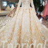 long sleeve wedding dress lace 187-07