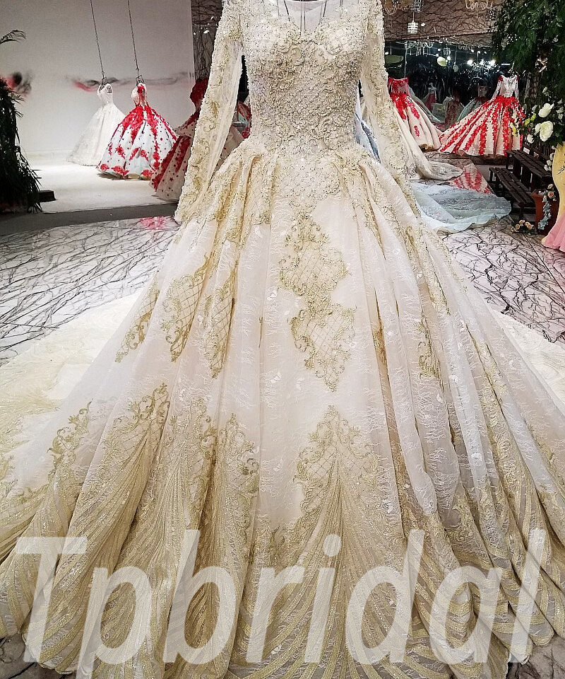 long sleeve wedding dresses plus size 201-06