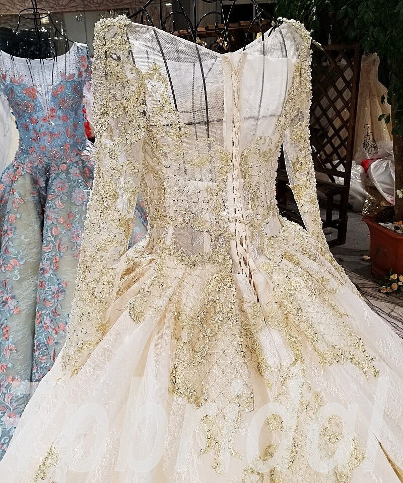 long sleeve wedding dresses plus size 201-07