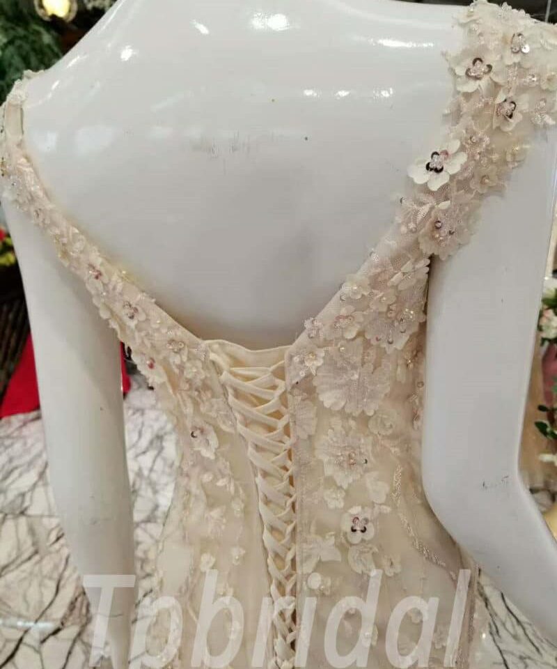 mermaid wedding dress champagne 162-01
