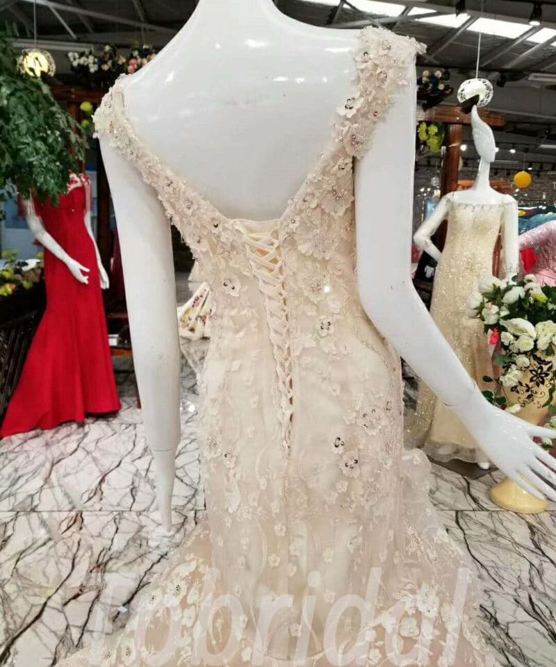 mermaid wedding dress champagne 162-04