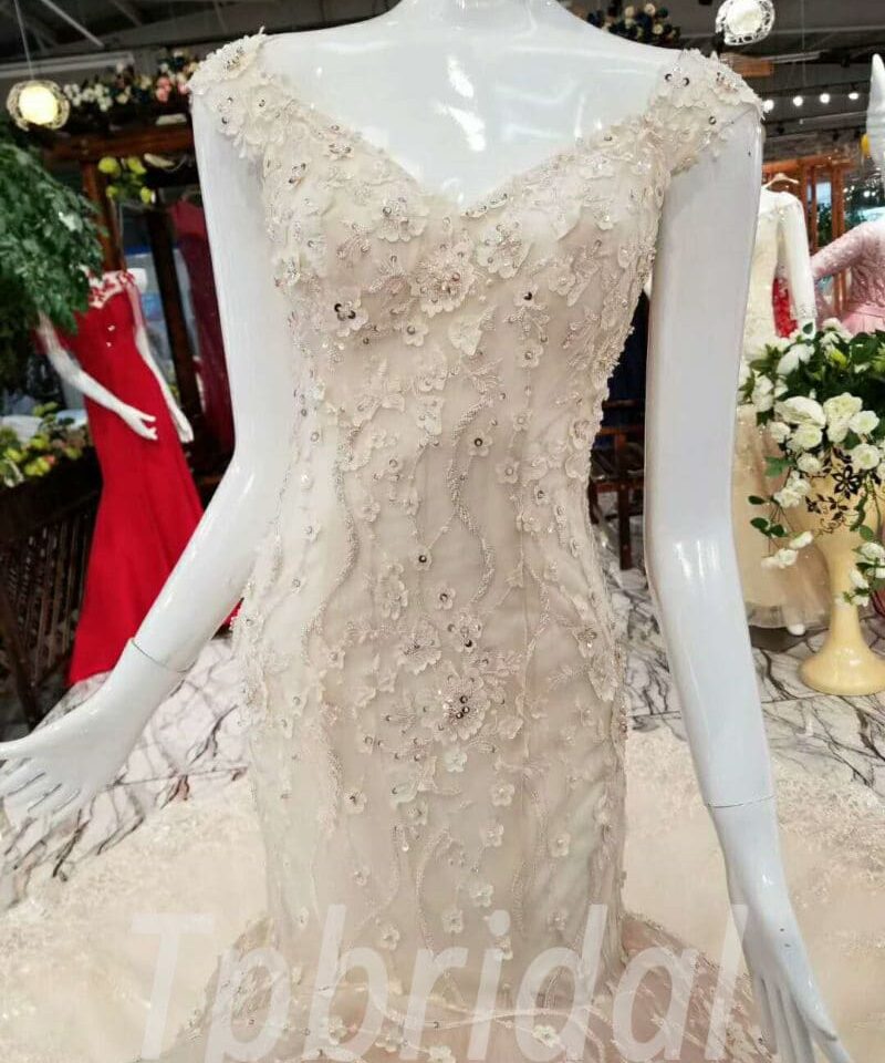 mermaid wedding dress champagne 162-07