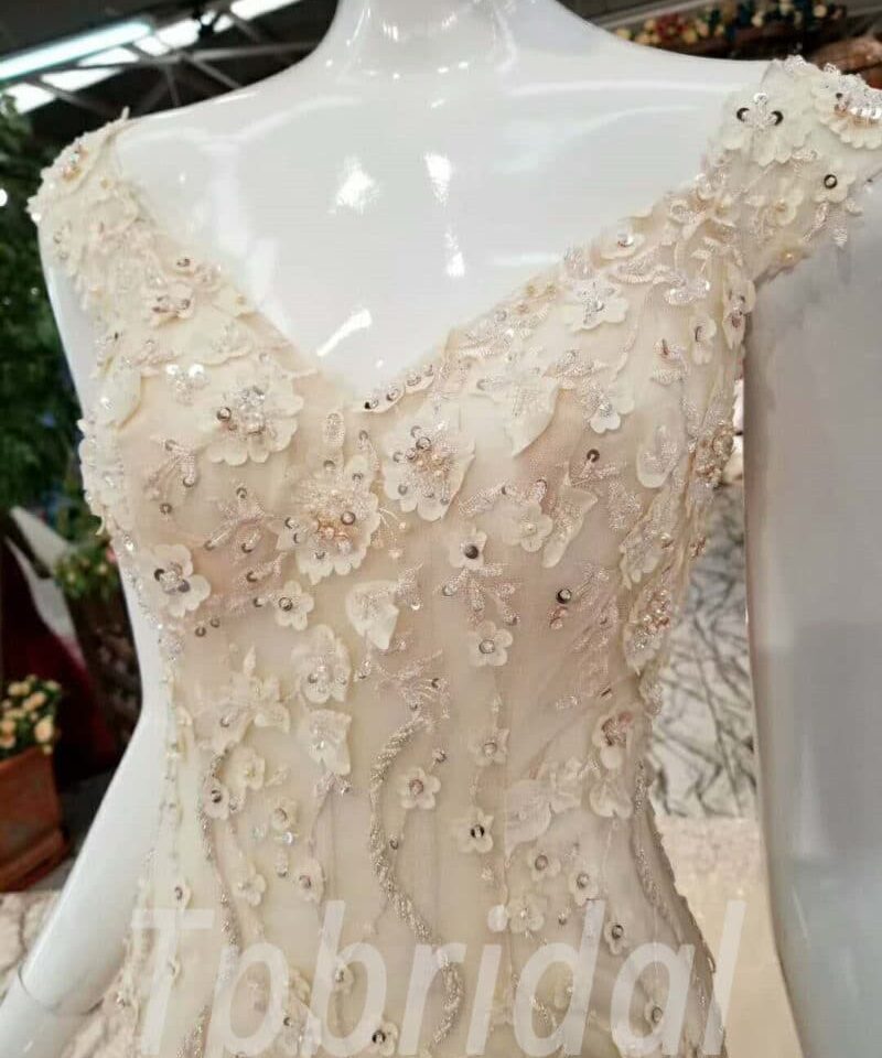 mermaid wedding dress champagne 162-08