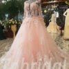 pink prom dress train 168-02
