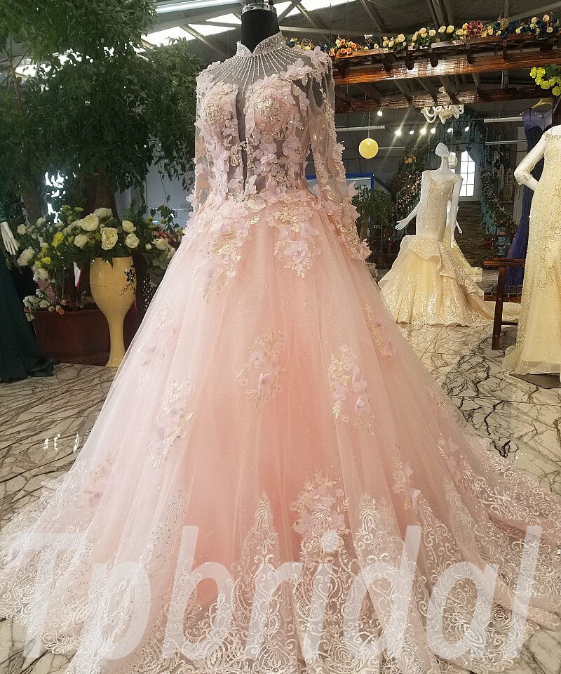 pink prom dress train 168-02