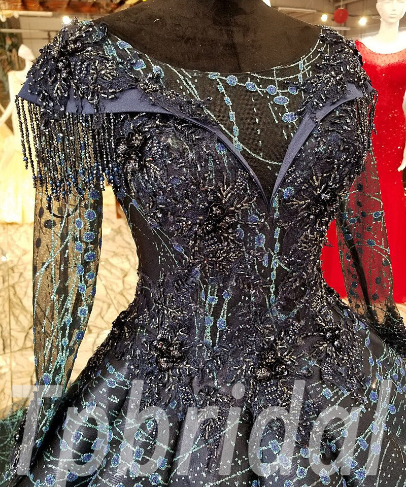 prom dress dark blue 171-08