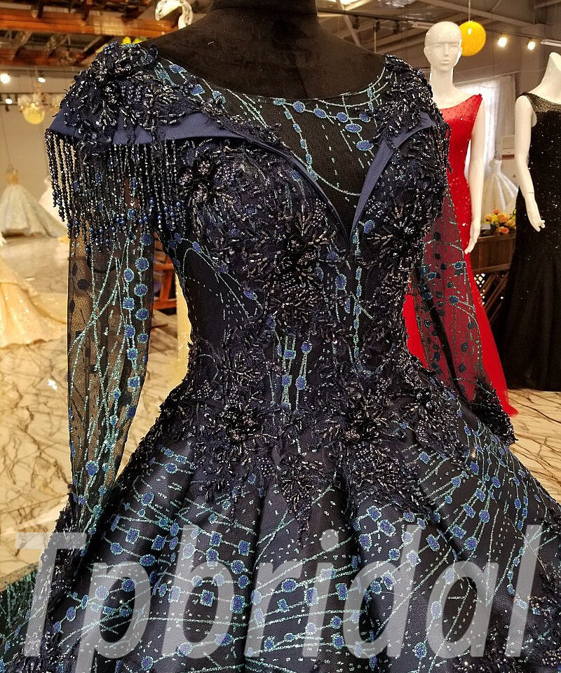 prom dress dark blue 171-01