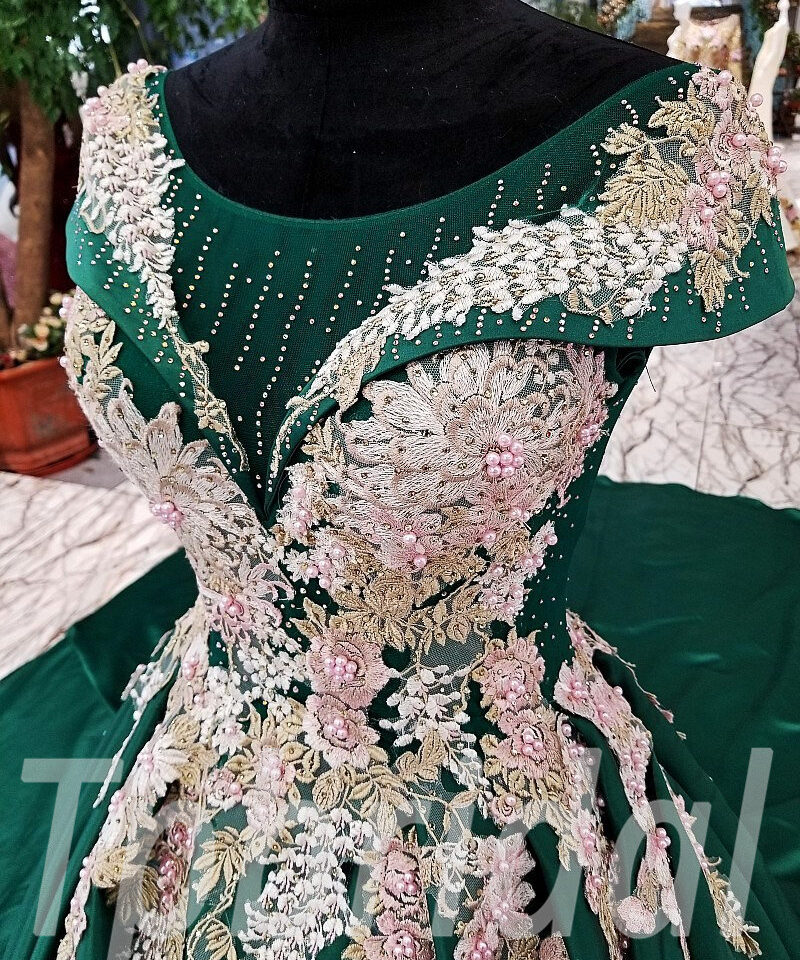 prom dress green 170-02