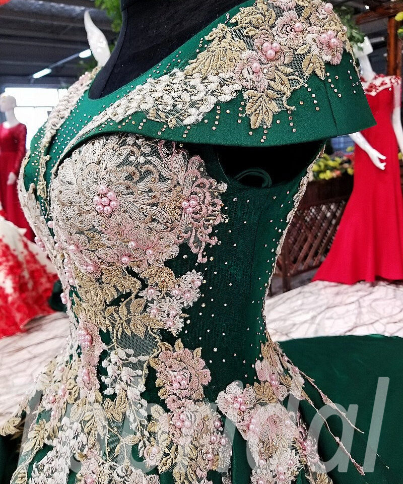 prom dress green 170-02