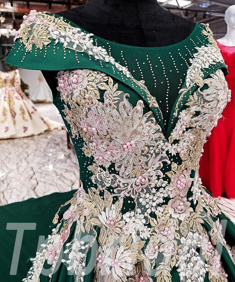 prom dress green 170-02