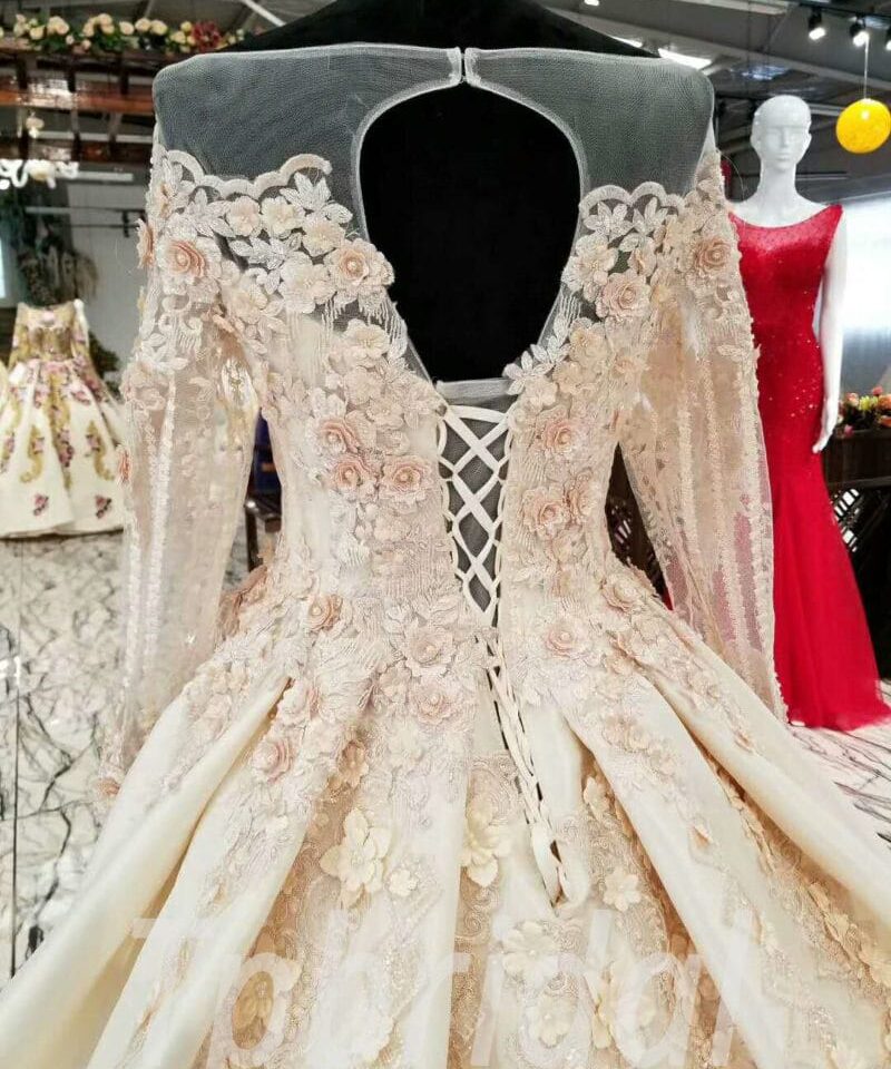wedding dress champagne 157-03