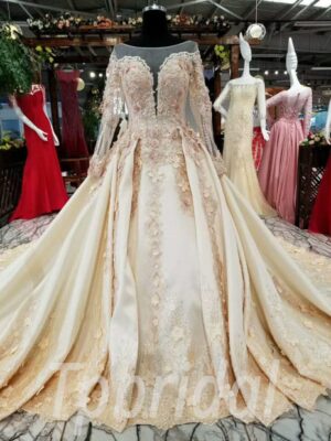 wedding dress champagne 157-05