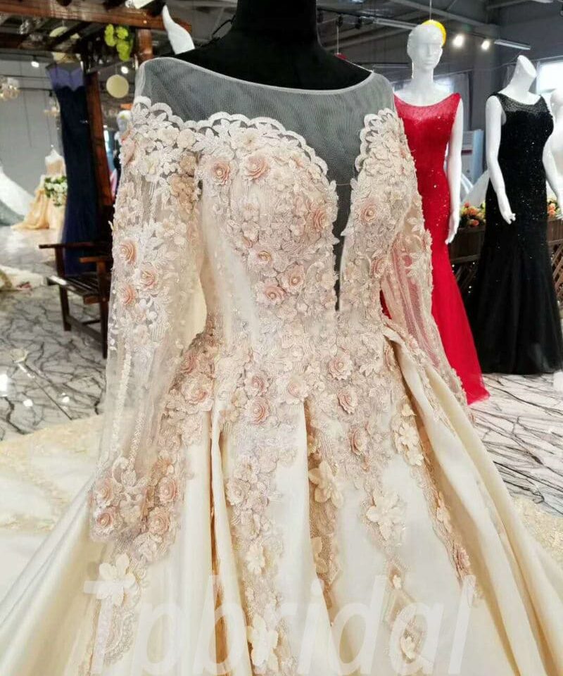 wedding dress champagne 157-07
