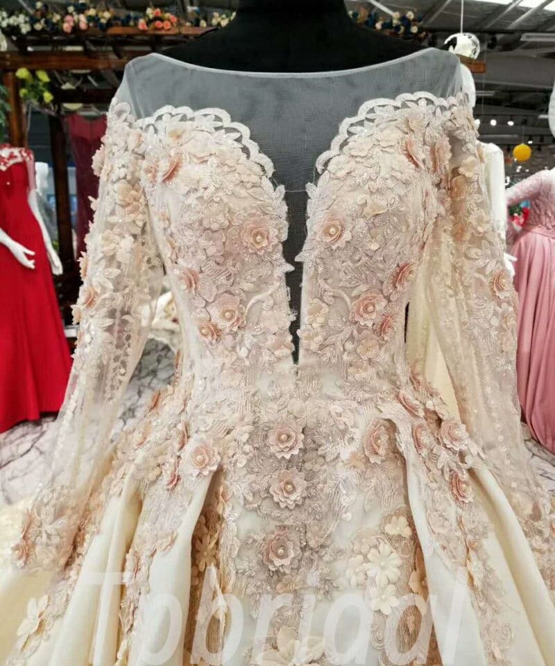 wedding dress champagne 157-09