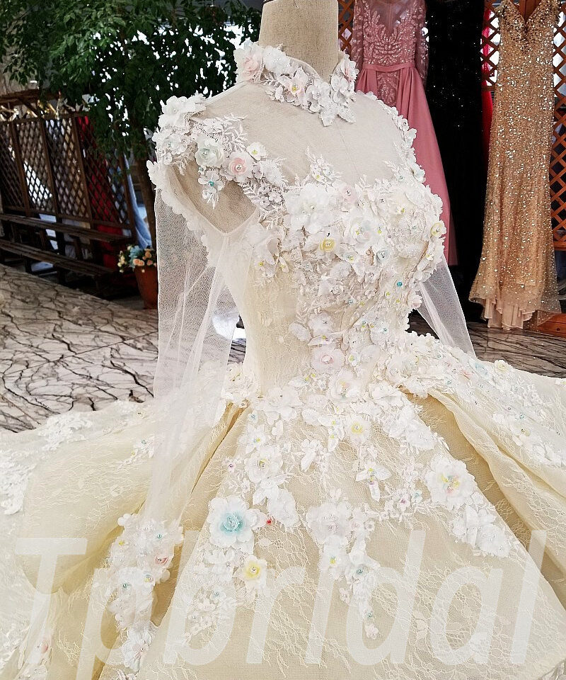 wedding dress high neck 178-02