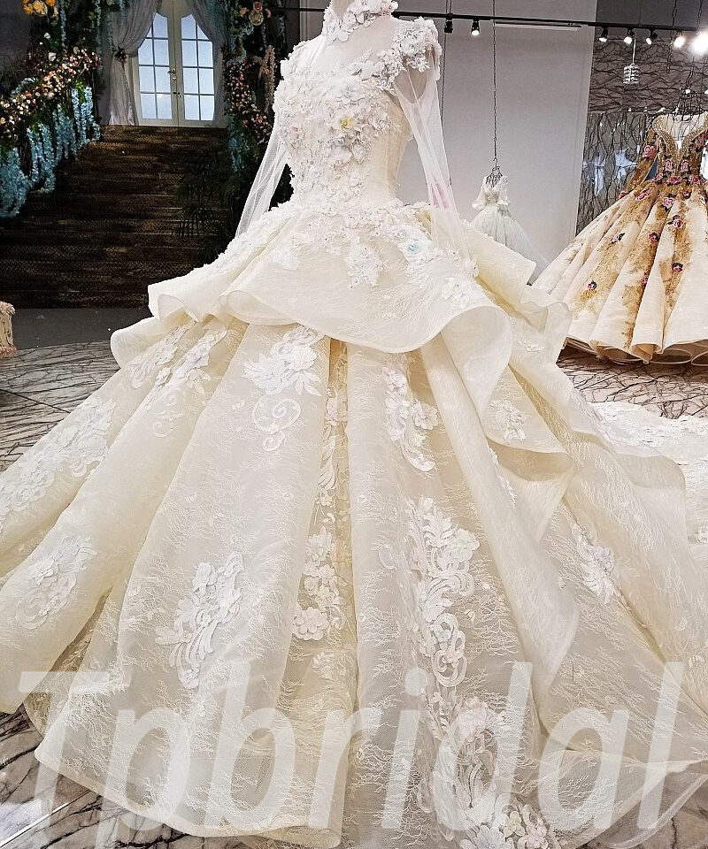 wedding dress high neck 178-03