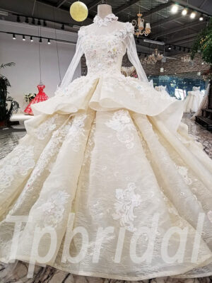 wedding dress high neck 178-07