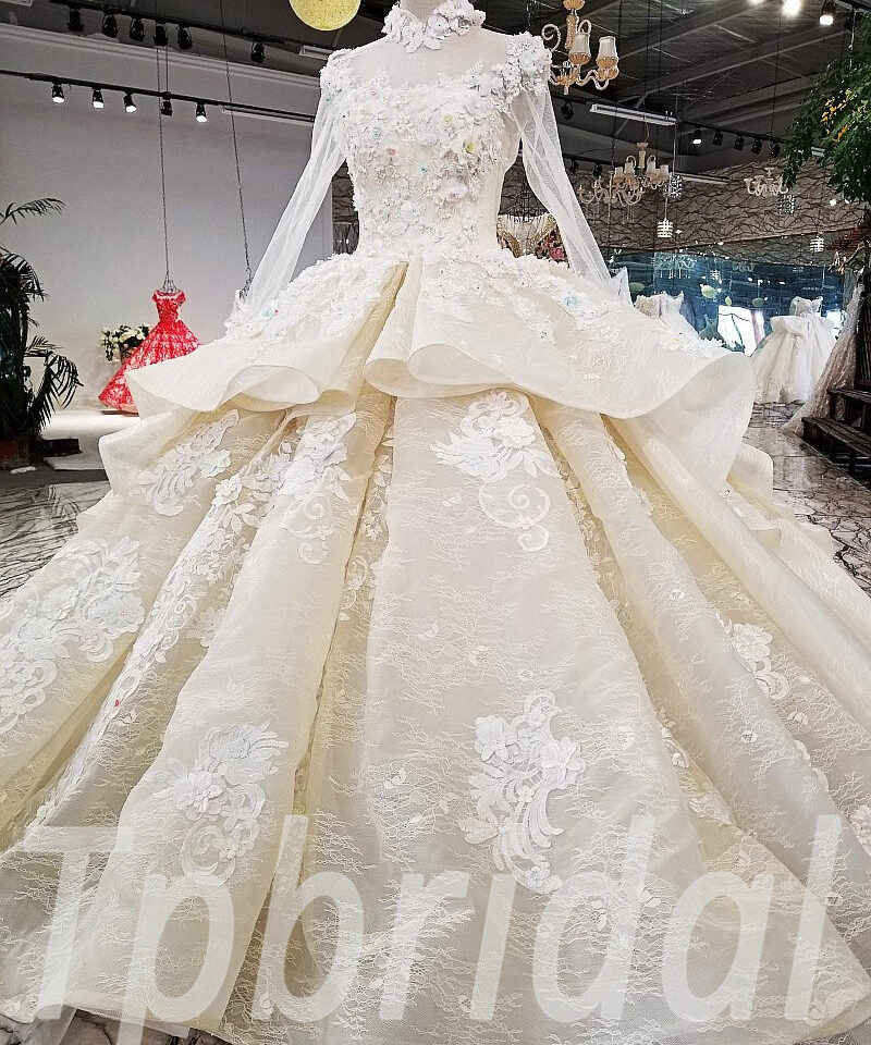 wedding dress high neck 178-07