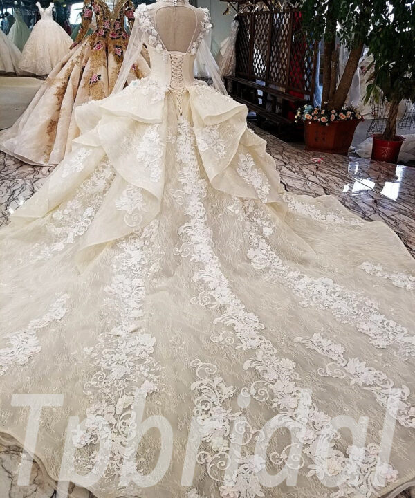 wedding dress high neck 178-02