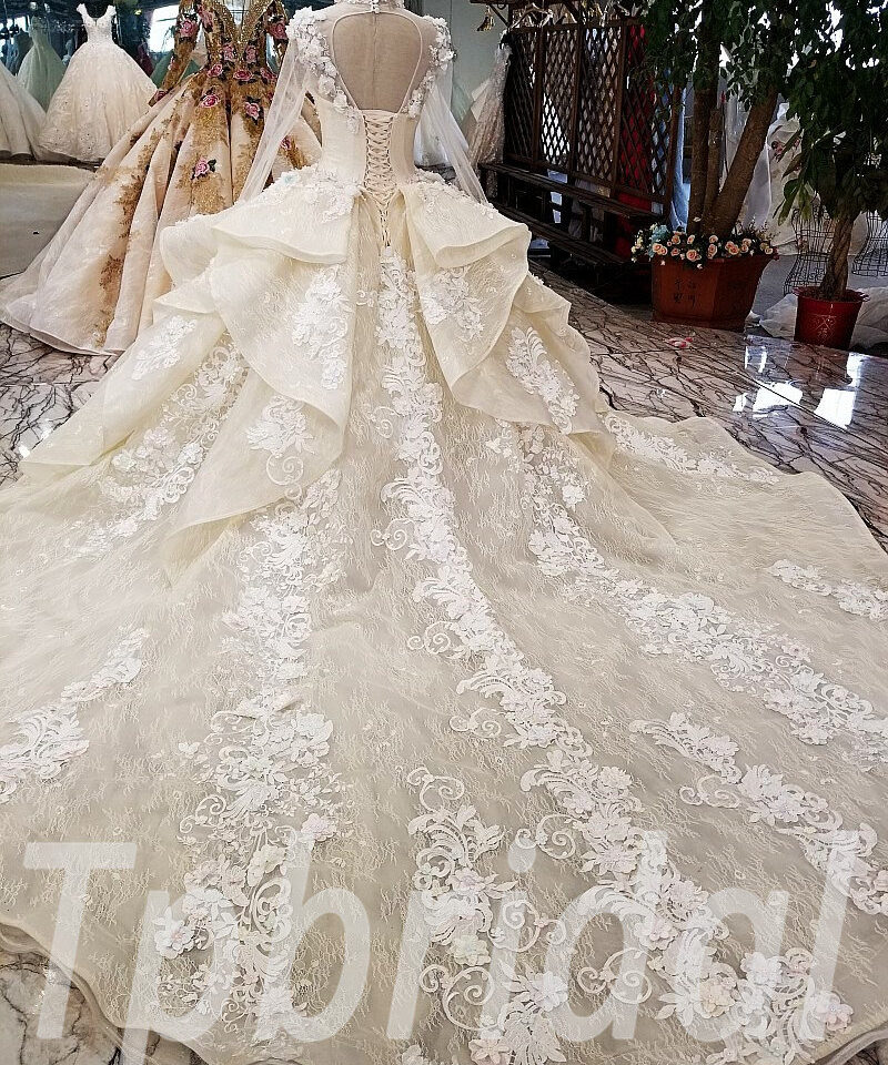 wedding dress high neck 178-02