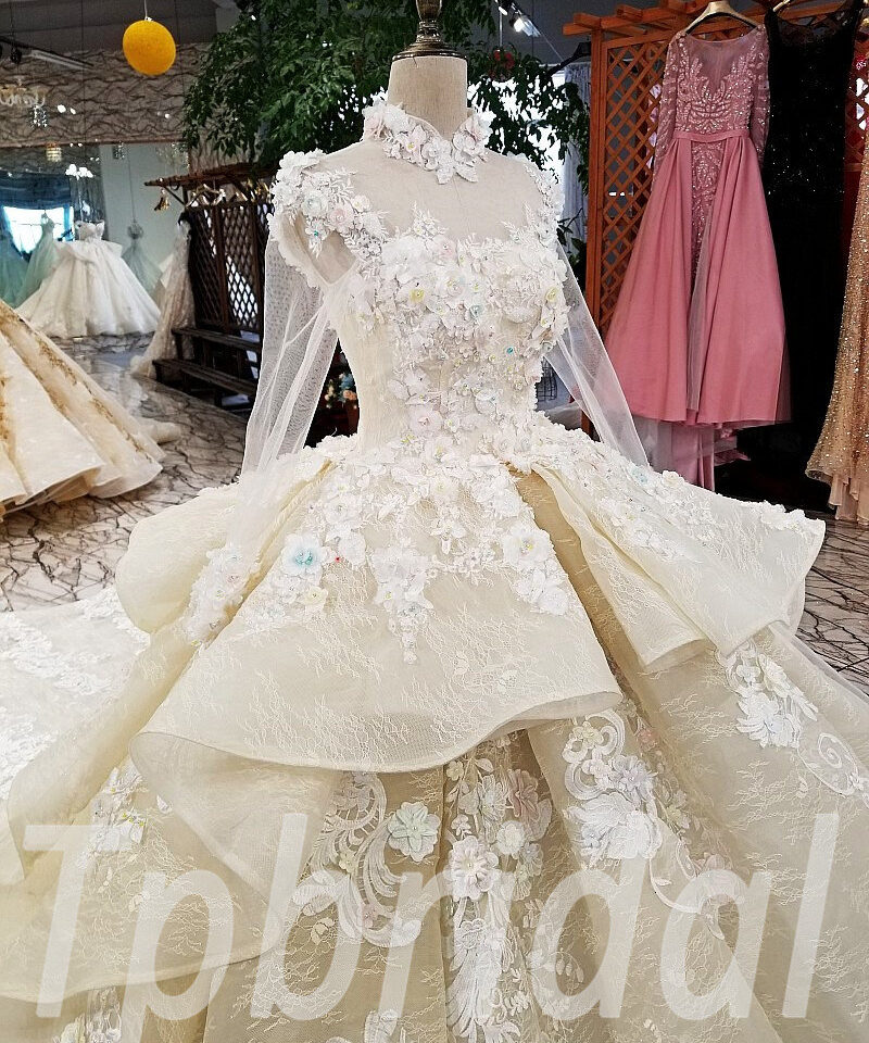 wedding dress high neck 178-02