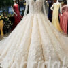 wedding dress illusion neckline 163-04