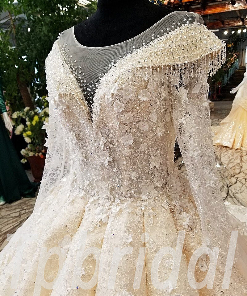 wedding dress illusion neckline 163-05