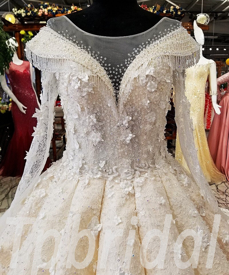 wedding dress illusion neckline 163-11