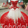 wedding dress red 202-09