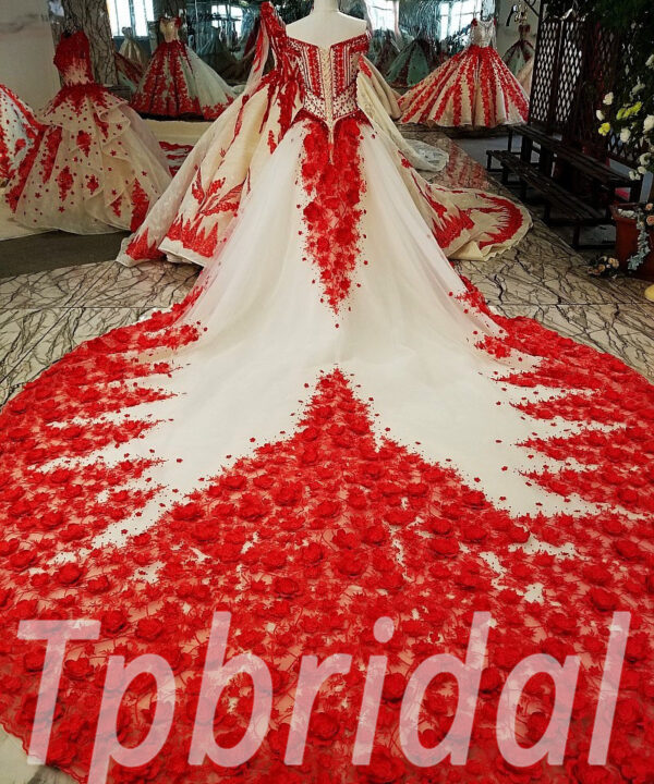 wedding dress red 202-12