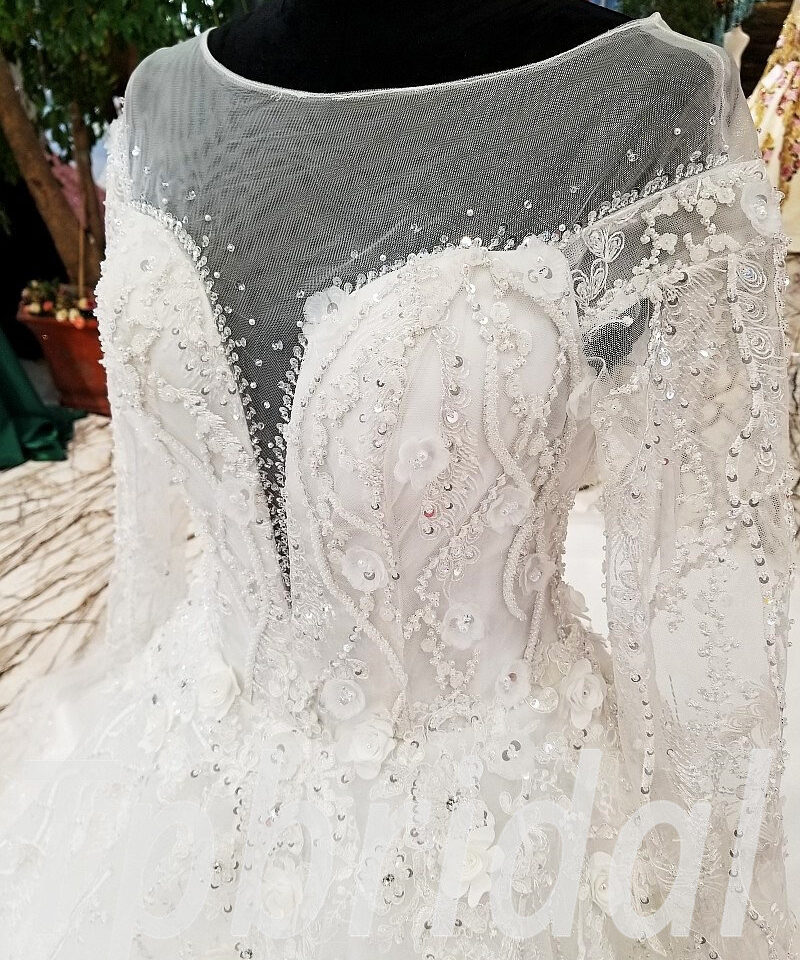 wedding dresses illusion neckline 174-04