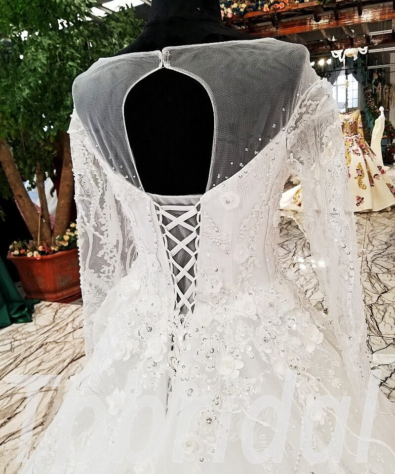 wedding dresses illusion neckline 174-06