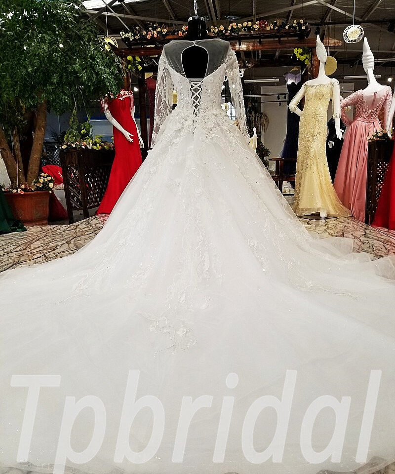 wedding dresses illusion neckline 174-07