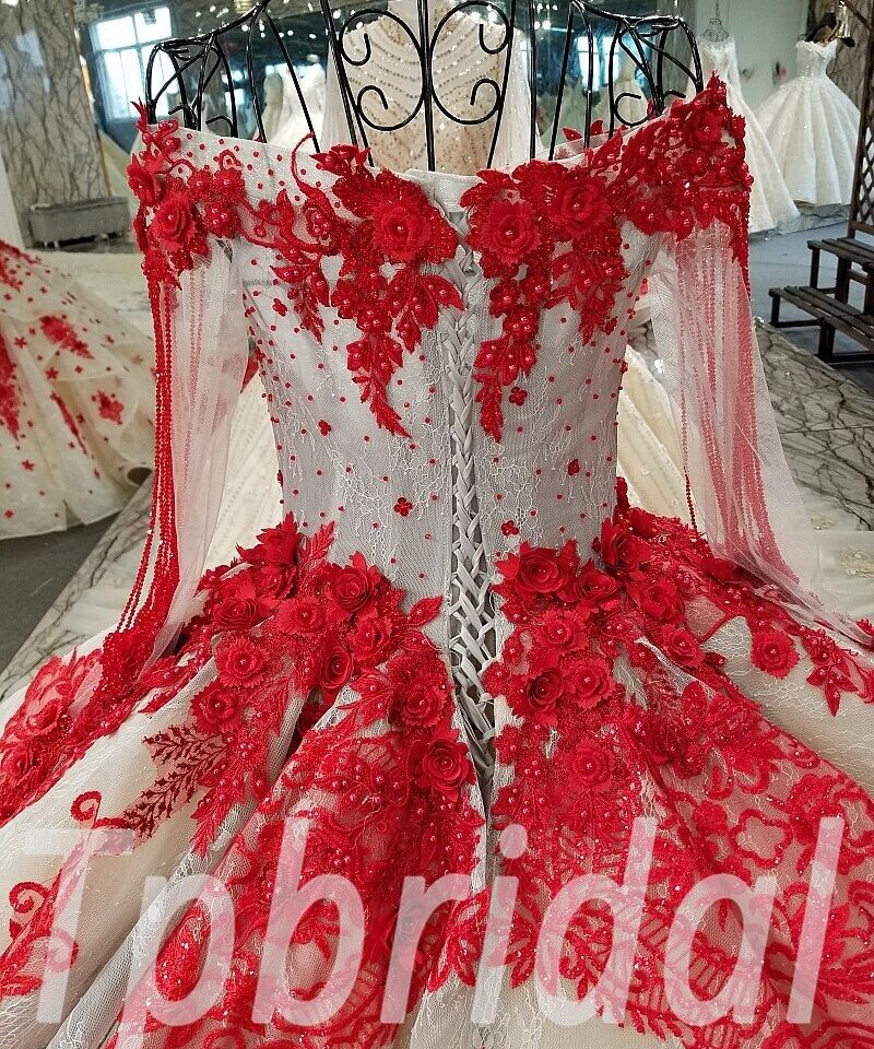 ball gown wedding dress with sleeves 211-02