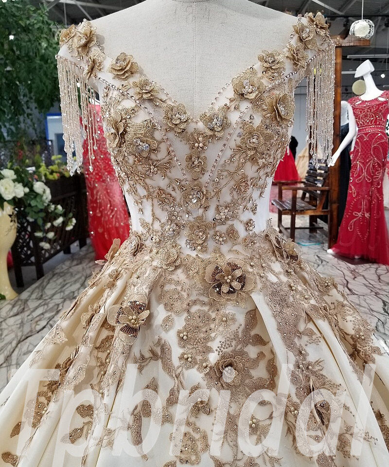 champagne formal dress 0221-03